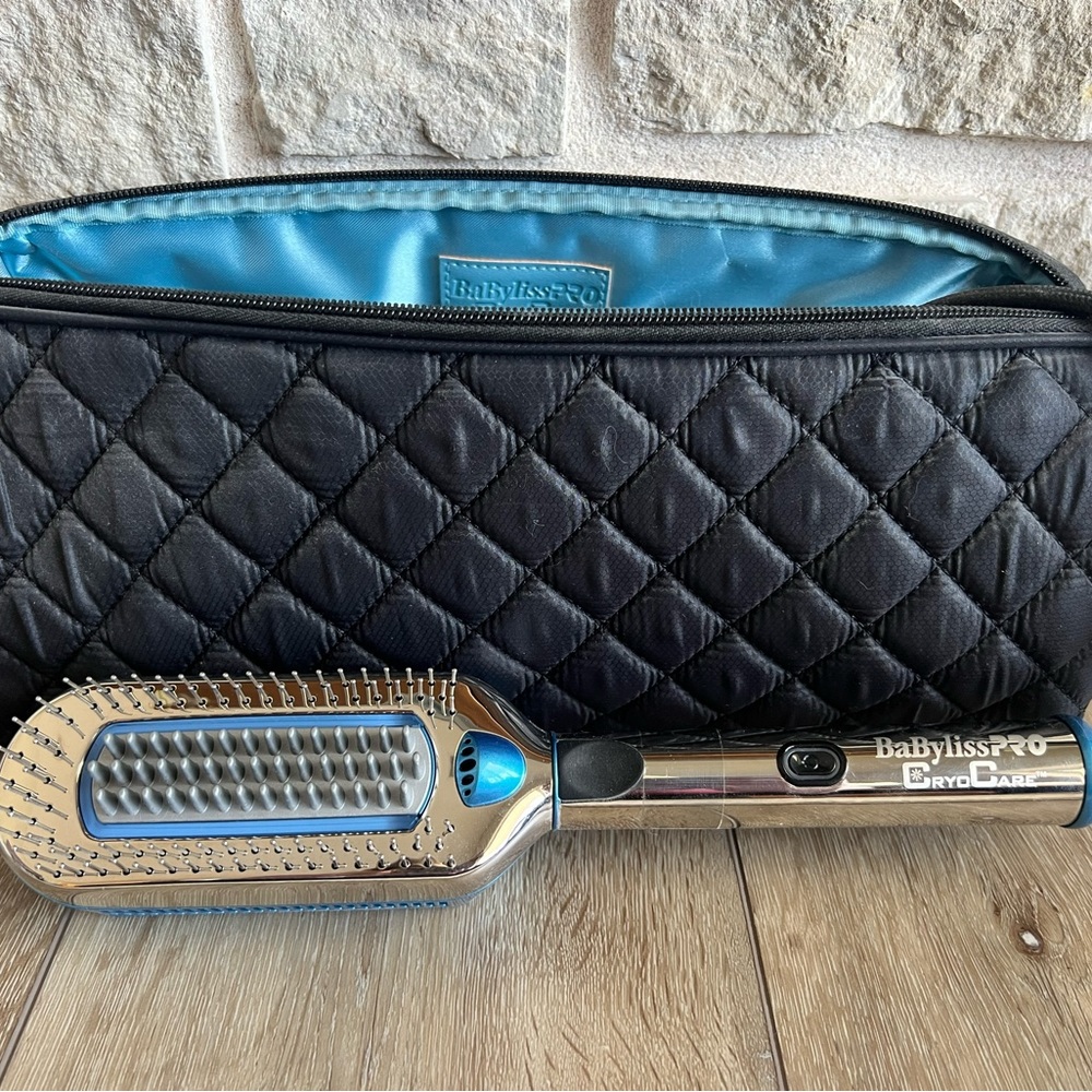 BaBylissPRO Black and Blue Heated Straightening Brush